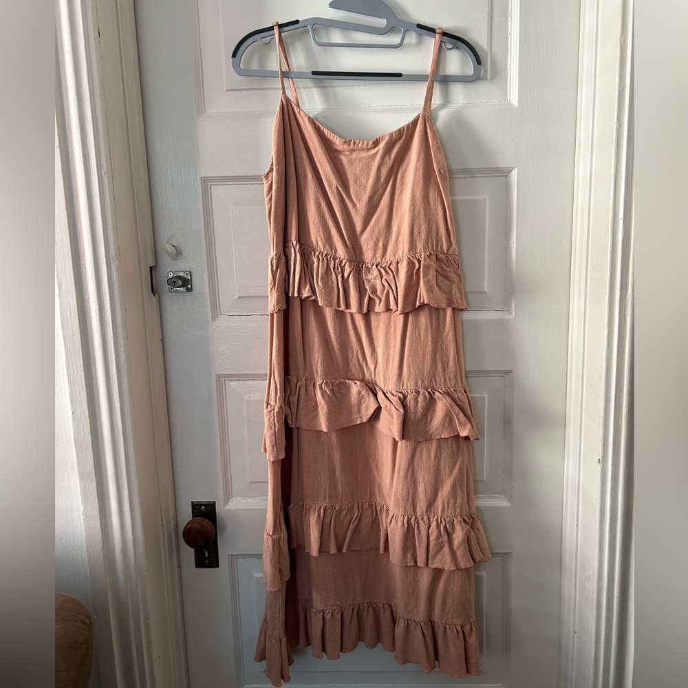 Boutique Mauve Ruffle Dress
